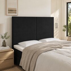 Upgrade Your Bedroom with a 144cm Black Velvet LED Headboard