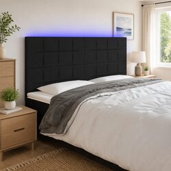 Enhance Your Space with a 160cm Black Fabric LED Headboard