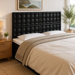 Enhance Your Bedroom with a 200 cm LED Headboard in Black
