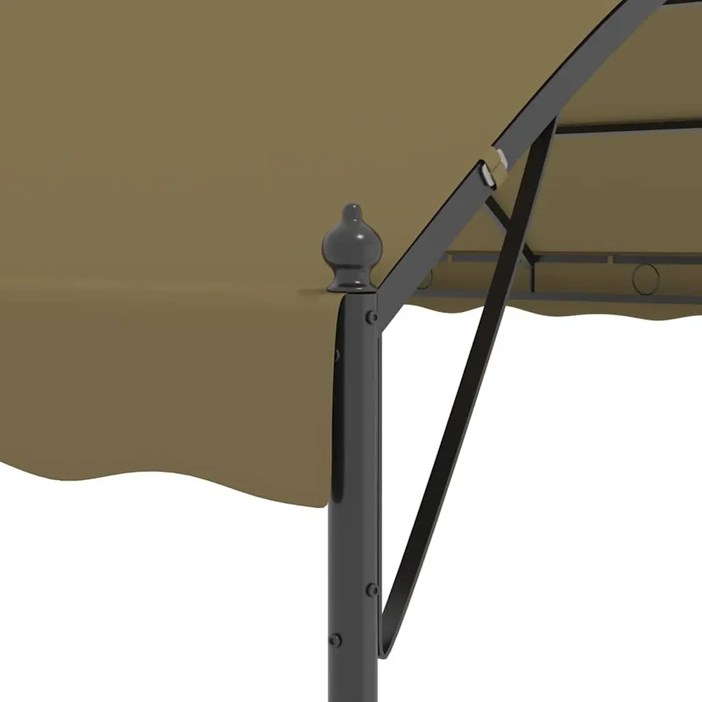 Gazebo 4x3x2.6m Outdoor Garden Canopy Shelter Taupe Polyester Canopy