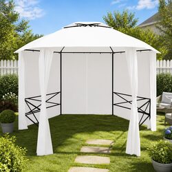 Outdoor Canopy with Curtains for Stylish Gatherings - 360x312x265cm