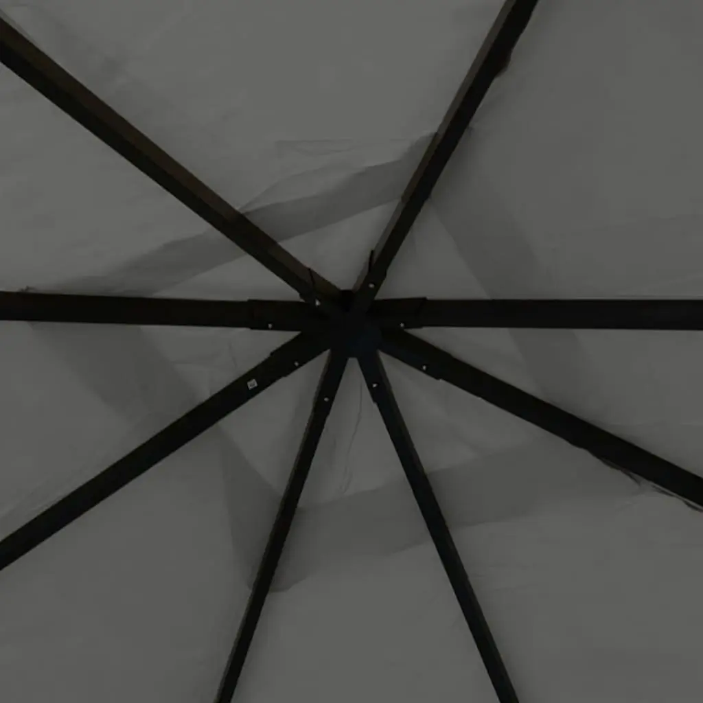 Gazebo 4x4x3 m Anthracite Outdoor Shelter Durable Steel Frame UV Resistant Oxford Fabric