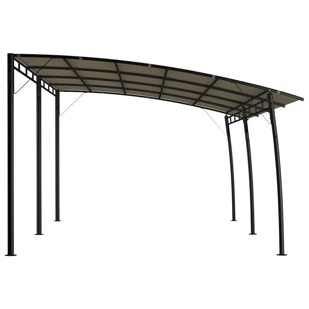 Garden Sunshade Awning 6x3m Sturdy Metal Frame with Fabric Sunroof for Outdoor Shelter
