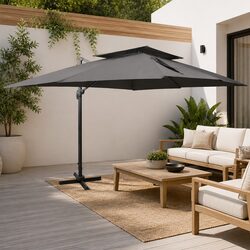 Stylish Anthracite Outdoor Parasol for Enhanced Living Space