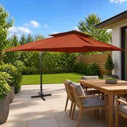 Enhance Your Outdoor Space with a Stylish Brown Parasol 400x300cm