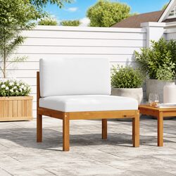 Garden Middle Sofa Modular Outdoor Sectional Seating with Removable Cushions