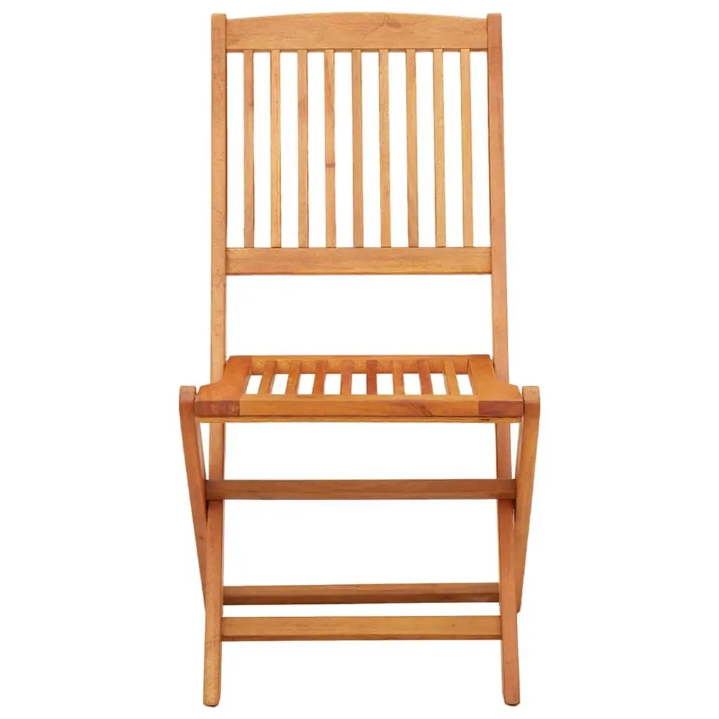 Folding Dining Chairs Set 4 Pcs Eucalyptus Wood Outdoor Garden Furniture Brown