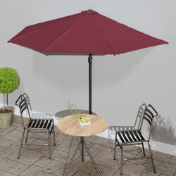 Stylish Red Outdoor Parasol for a Sun-Protected Balcony