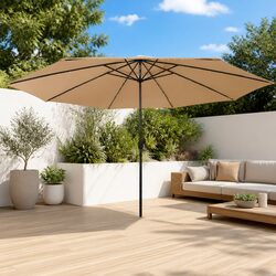 Enhance Your Outdoor Space with Taupe LED Parasol