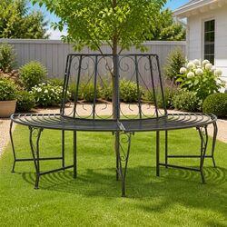Enhance Your Outdoor Space with a Half Round Tree Bench