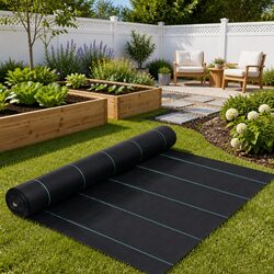 Transform Your Garden with Our Black Weed Control Mat 1x25m