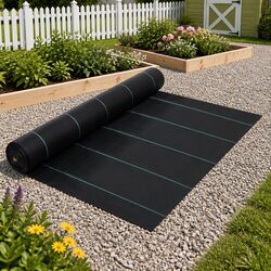 Weed Control Mat Black 1x200 m Ground Cover Landscape Fabric Roll