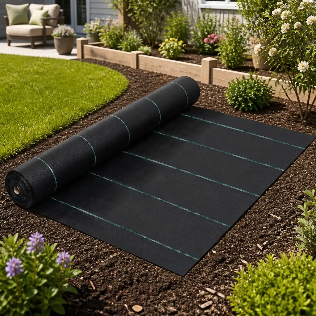 Weed Control Mat 2x100 m Black Water Permeable Durable Landscape Fabric