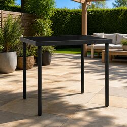 Enhance Your Patio with This Elegant Glass Top Dining Table