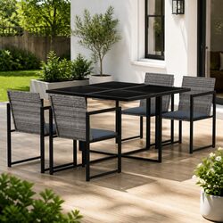 Transform Your Outdoor Space with 5-Piece Dining Set