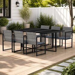 Grey 7-Piece Patio Dining Set for Perfect Gatherings