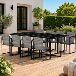 Transform Your Patio with This 9 Piece Outdoor Dining Set