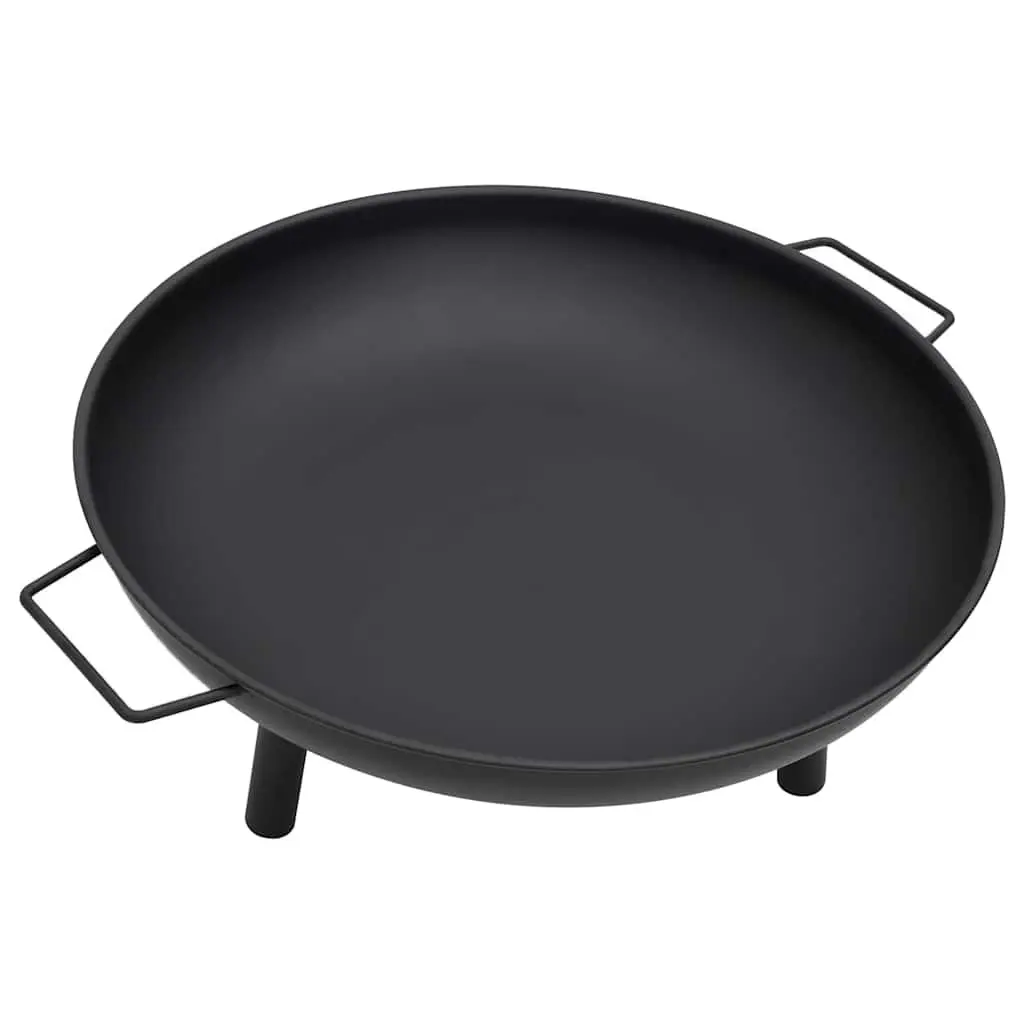 Fire Pit 67.5x58x22.5 cm Steel Black Bowl Outdoor Heating