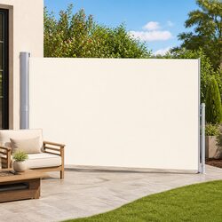 Outdoor Cream Privacy Screen Awning 200x500cm
