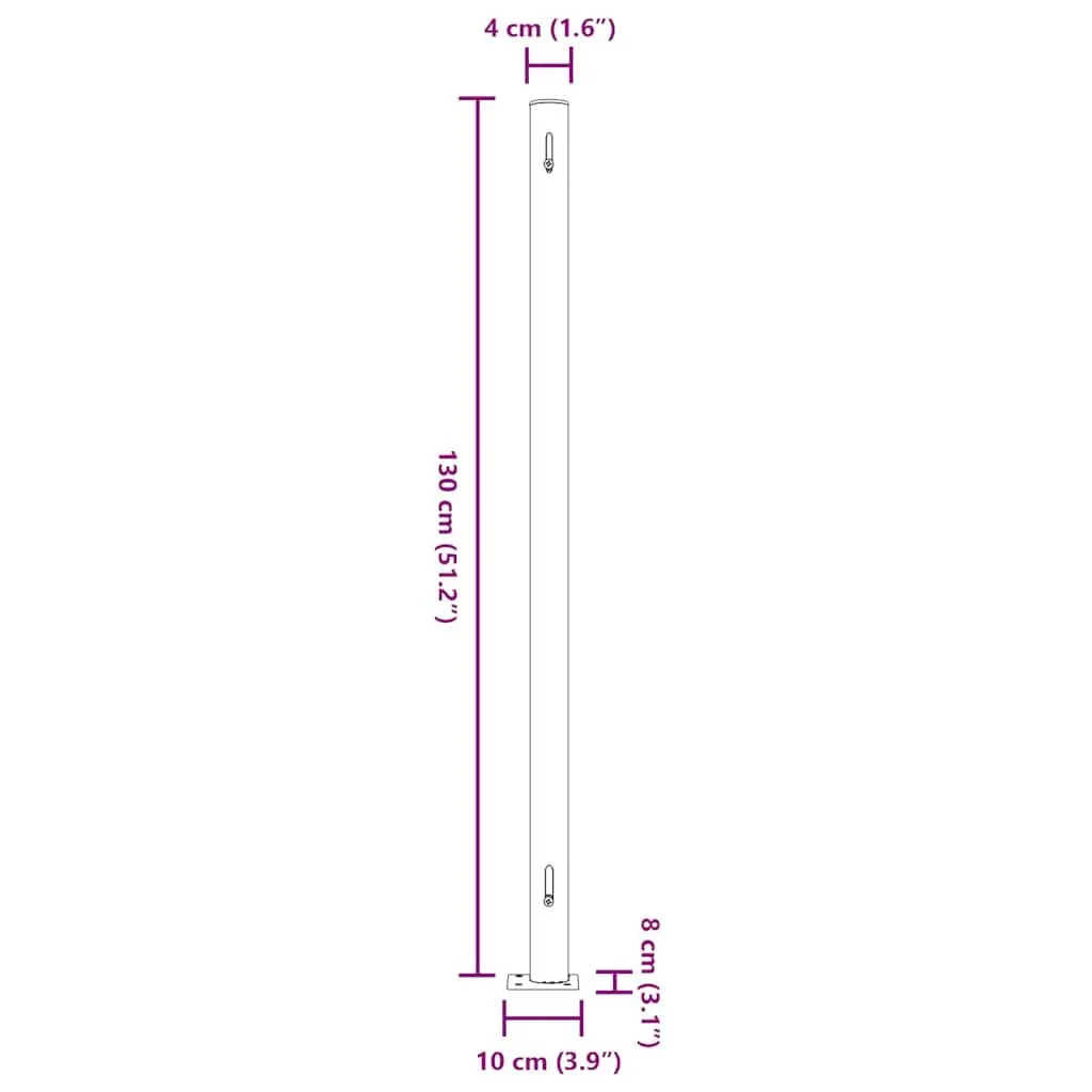 Retractable Side Awning 220x500cm Outdoor Privacy Screen UV Resistant Water Resistant Tear Resistant Polyester