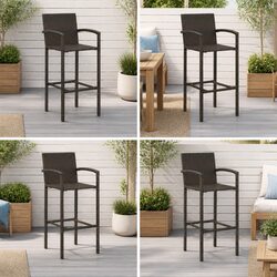 Elevate Your Space with 4 Brown Bar Stools for Any Setting