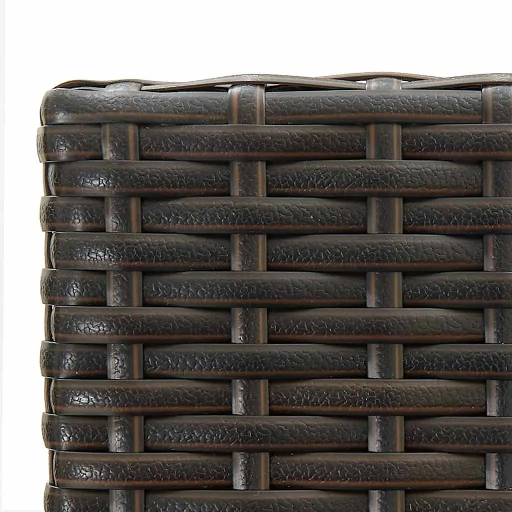 Bar Stools 4 Pieces Brown Outdoor Indoor Rattan with Footrest