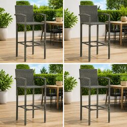 Enhance Your Space with 4-Piece Grey Bar Stool Set