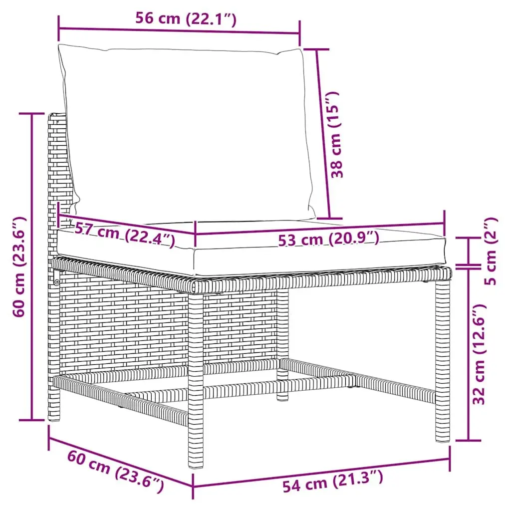 3-Seater Garden Sofa Outdoor Sectional Lounge Water-Resistant PE Rattan Patio Furniture Grey