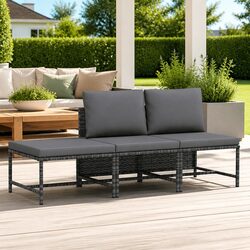 Enhance Your Outdoors with a Grey Rattan 3-Piece Sofa Set