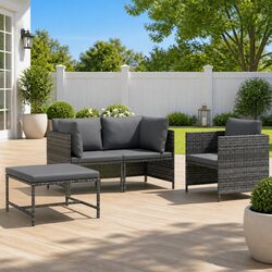 Enhance Your Outdoor Living with 4-Piece Sofa Set