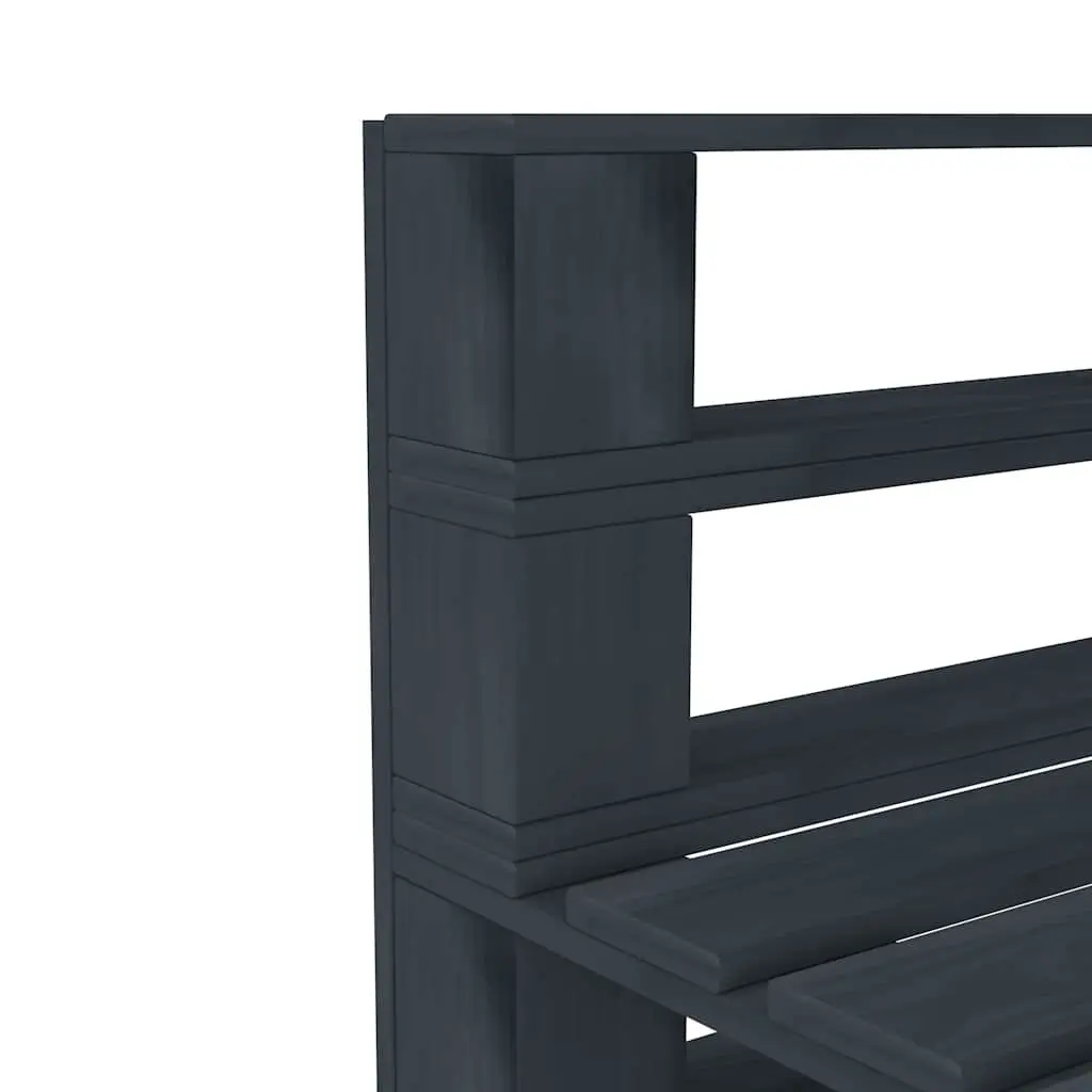 Wooden Garden Pallet Middle Sofa Grey Outdoor Patio Lounge Seat