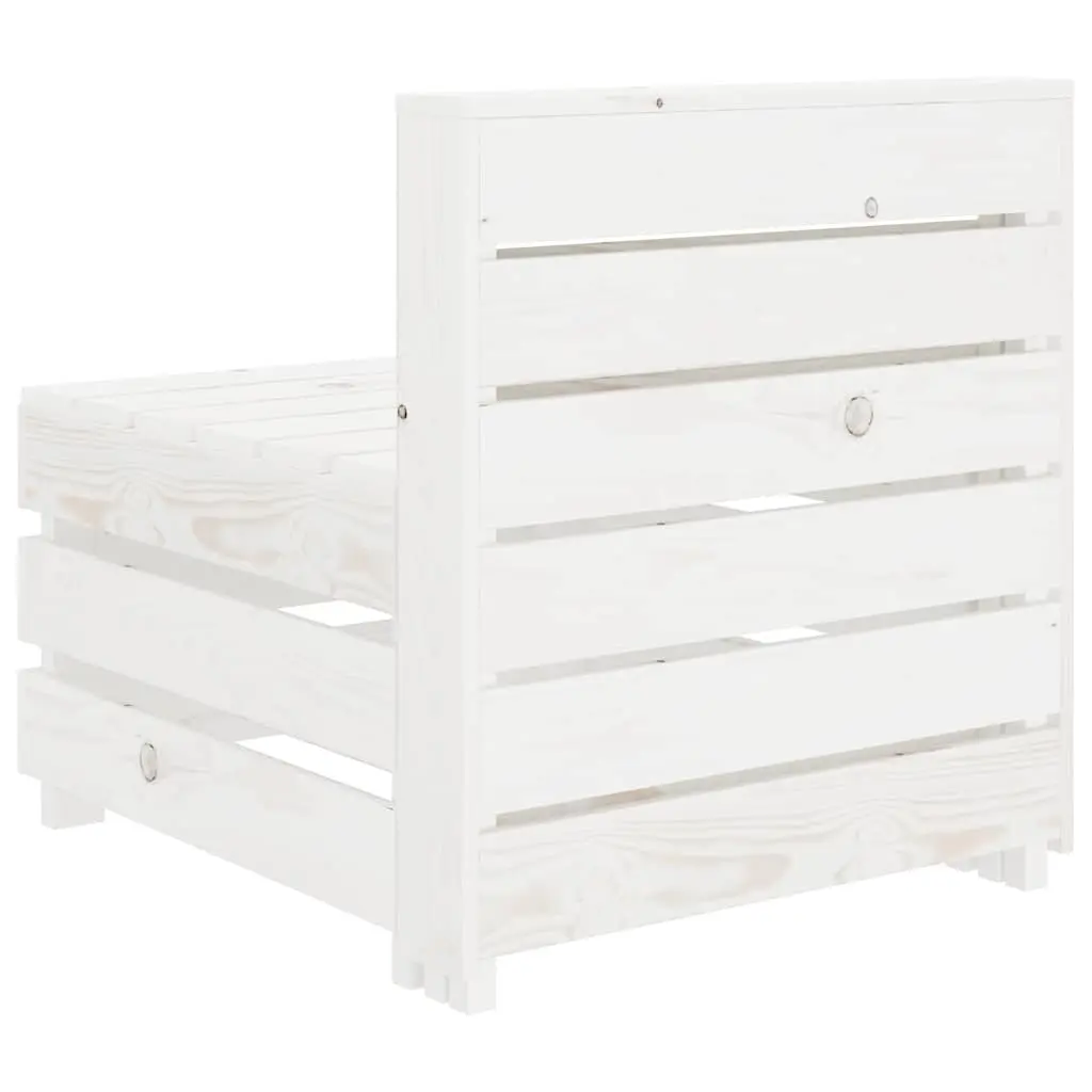 Garden Pallet Sofa White Wood Outdoor Patio Lounge Seat Rustic Backyard Bench