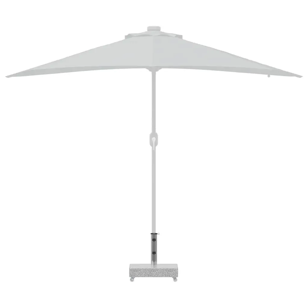 Outdoor Umbrella Base Grey Granite Heavy Duty Parasol Holder with Wheels for Easy Repositioning