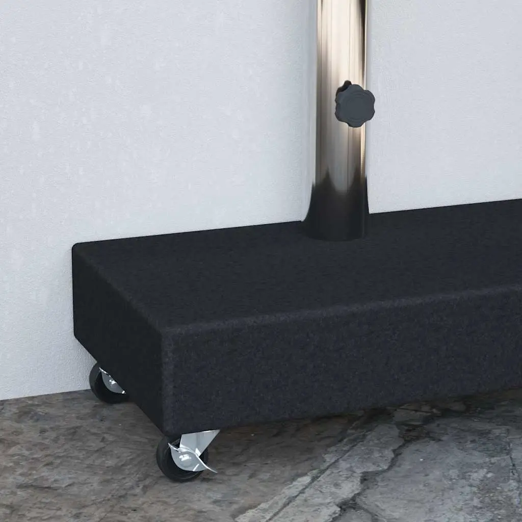 Umbrella Base Black Granite Heavy Duty Outdoor Parasol Stand Holder