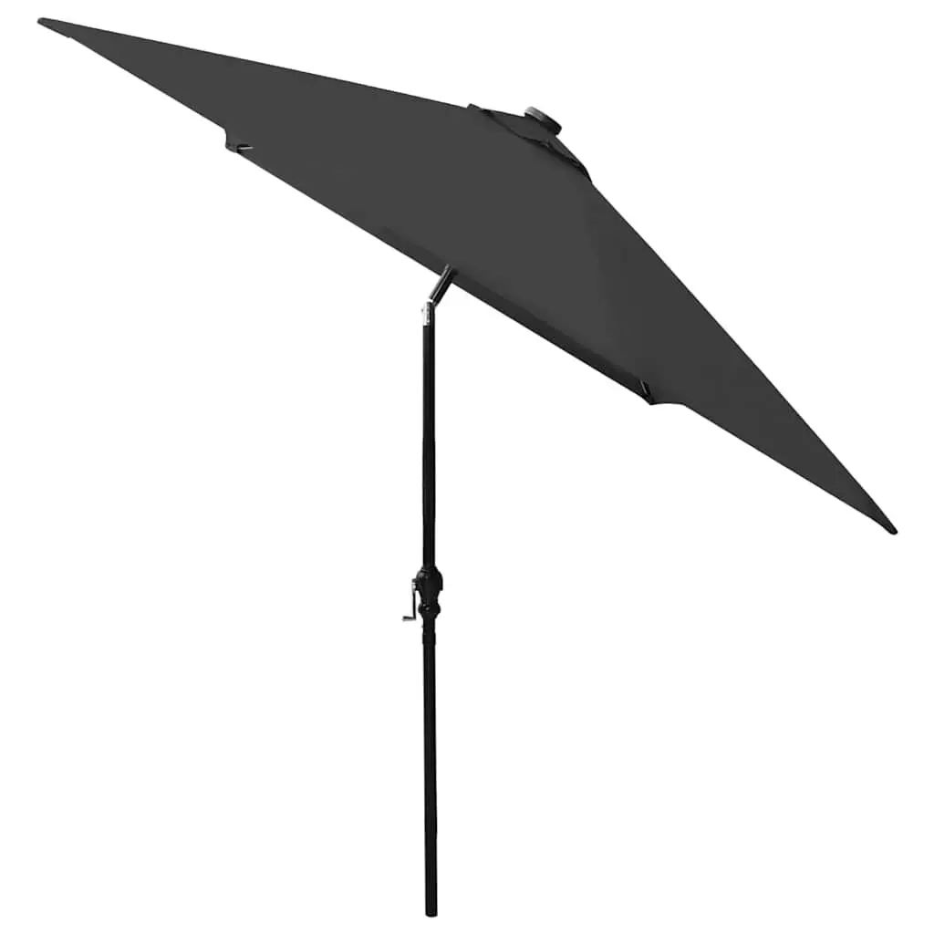 Garden Parasol 2x3m Solar LED Lights Steel Pole Crank Tilt