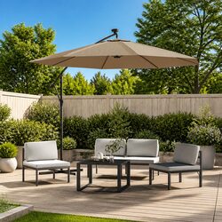 Enhance Your Outdoor Space with Taupe Umbrella Replacement Fabric