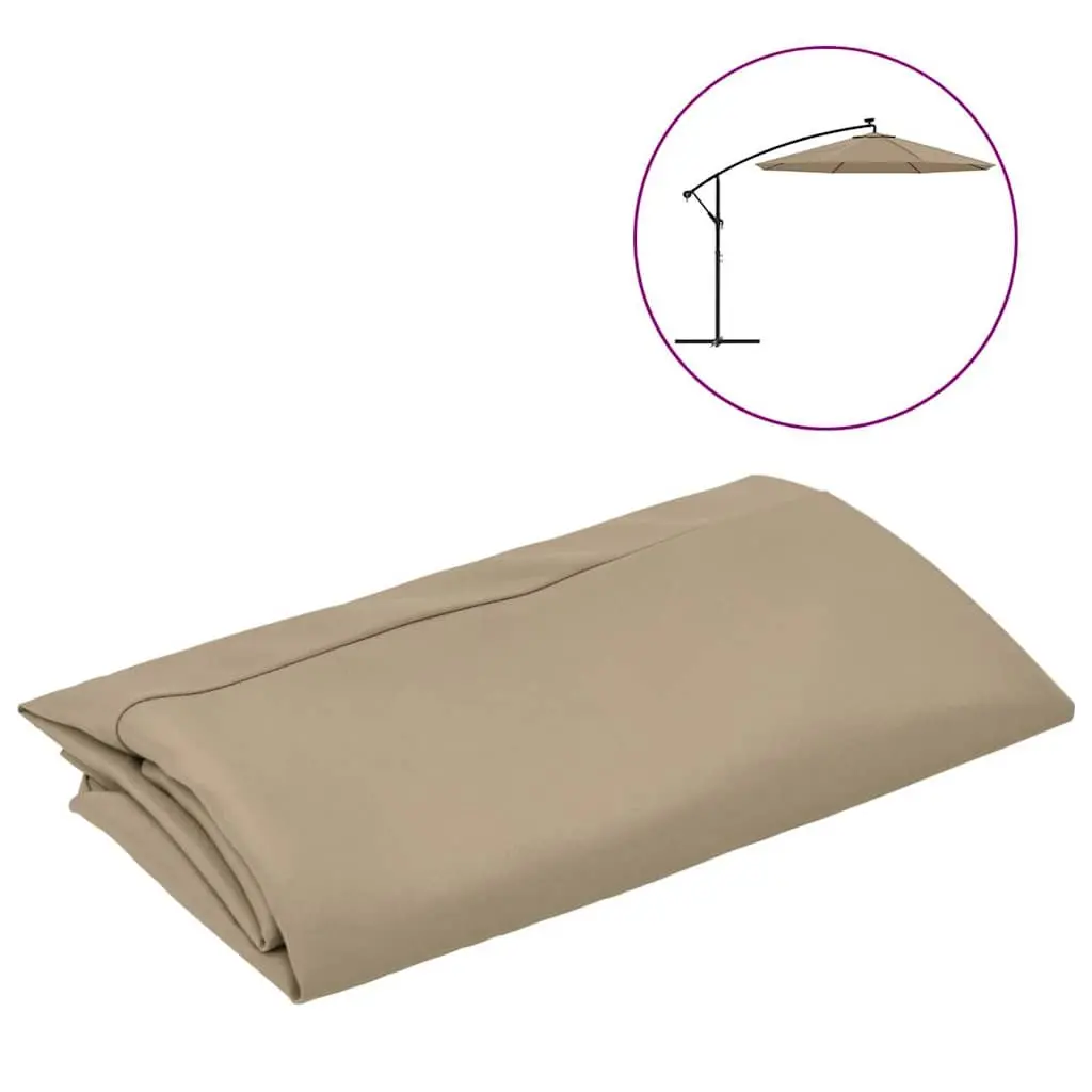 Replacement Fabric 300cm Taupe Cantilever Umbrella Outdoor Parasol Cover