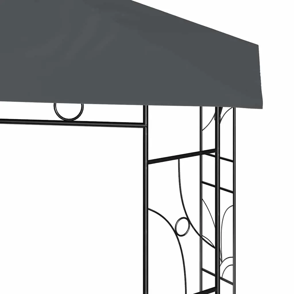 Gazebo 3x3x2.7m Anthracite Outdoor Canopy Steel Frame Shelter