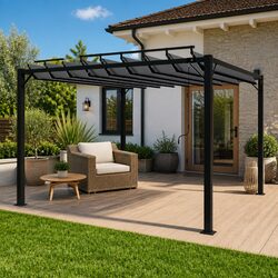 Enhance Your Outdoor Space with a 3x3 m Louvered Roof Gazebo