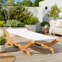Outdoor Lounge Bed Sunbed Garden Patio Furniture Relaxation Daybed with Pillow