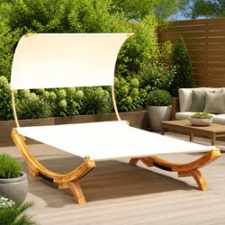 Enhance Your Outdoor Space with a Cream Lounge Bed