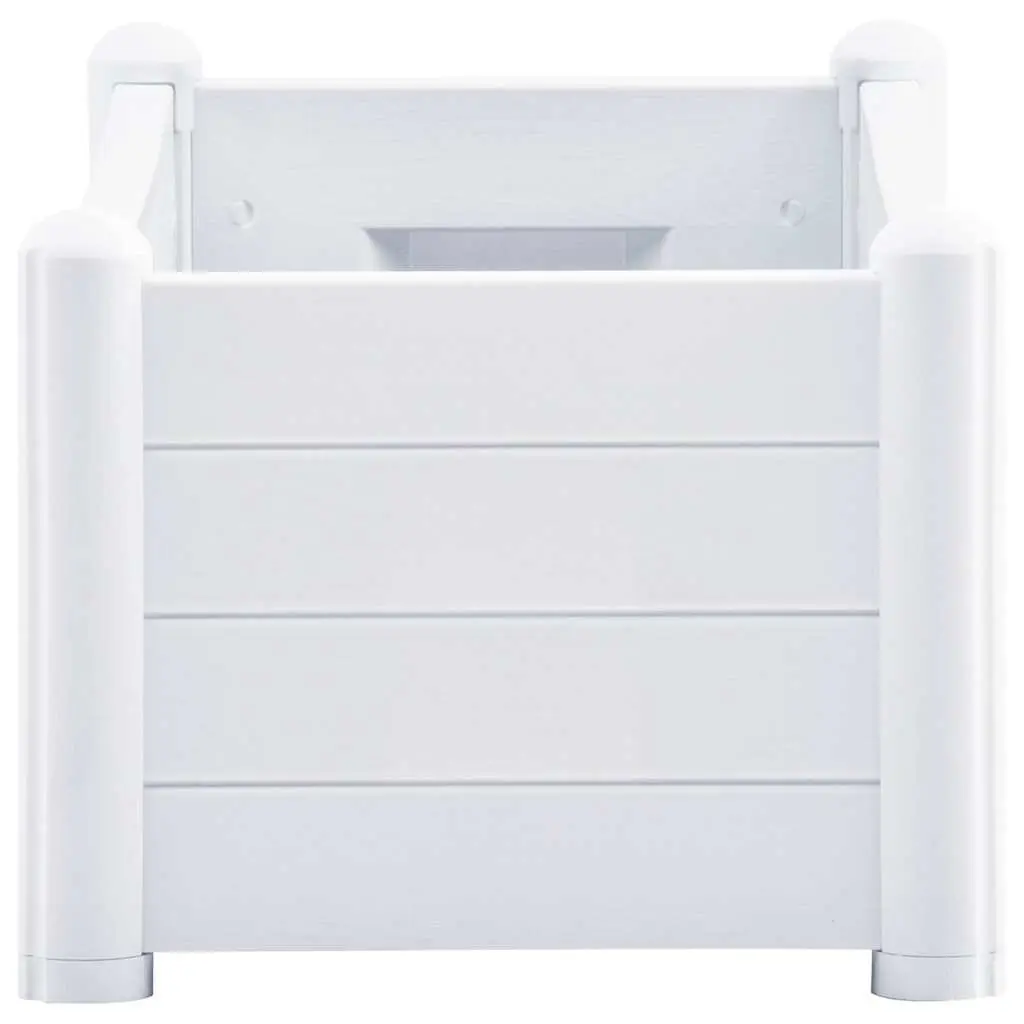 Raised Garden Bed Planter 100cm White Weather Resistant for Indoor Outdoor Flower Plant Vegetable Herbs