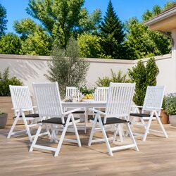 Anthracite Garden Chair Cushions - 6 Piece Set