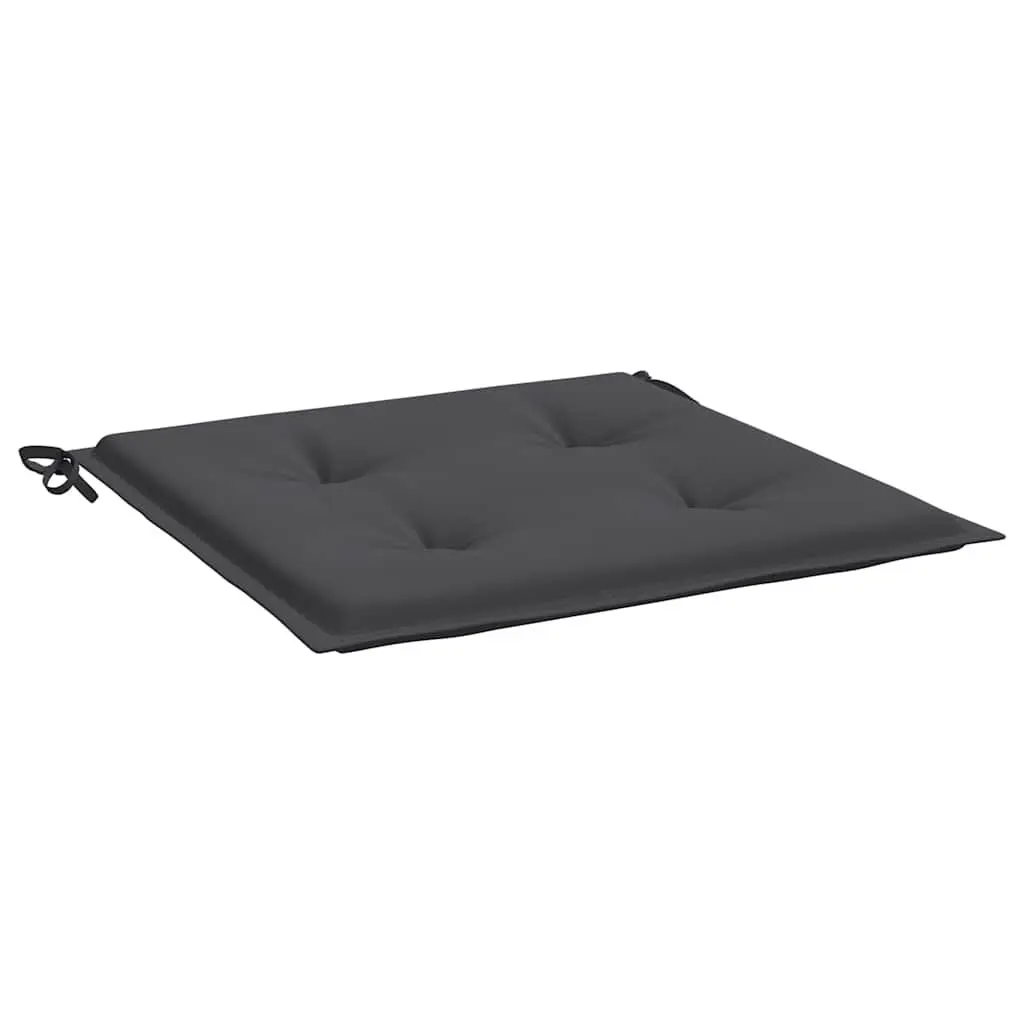 Garden Chair Cushions 6 Piece Outdoor Patio Seat Pad Cushion Set Anthracite Oxford Fabric Foam Fibre Filling Non-Slip Ropes