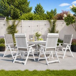 Comfortable Grey Highback Chair Cushions for Outdoor Use