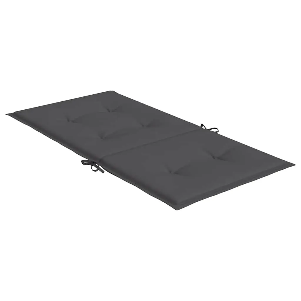 Garden Chair Cushions 100x50x3cm Anthracite Lowback Outdoor Patio Seat Pads