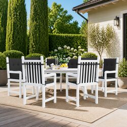 Garden Lowback Chair Cushions 6 pcs Black 100x50x3 cm Outdoor Patio Seat Pad