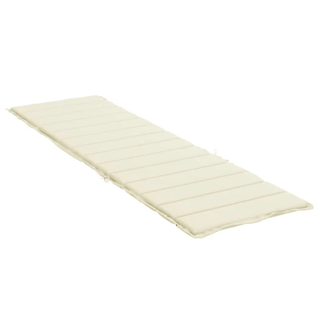 Sun Lounger Cushion Cream Outdoor Garden Patio Chair Pad 200x50x3cm Oxford