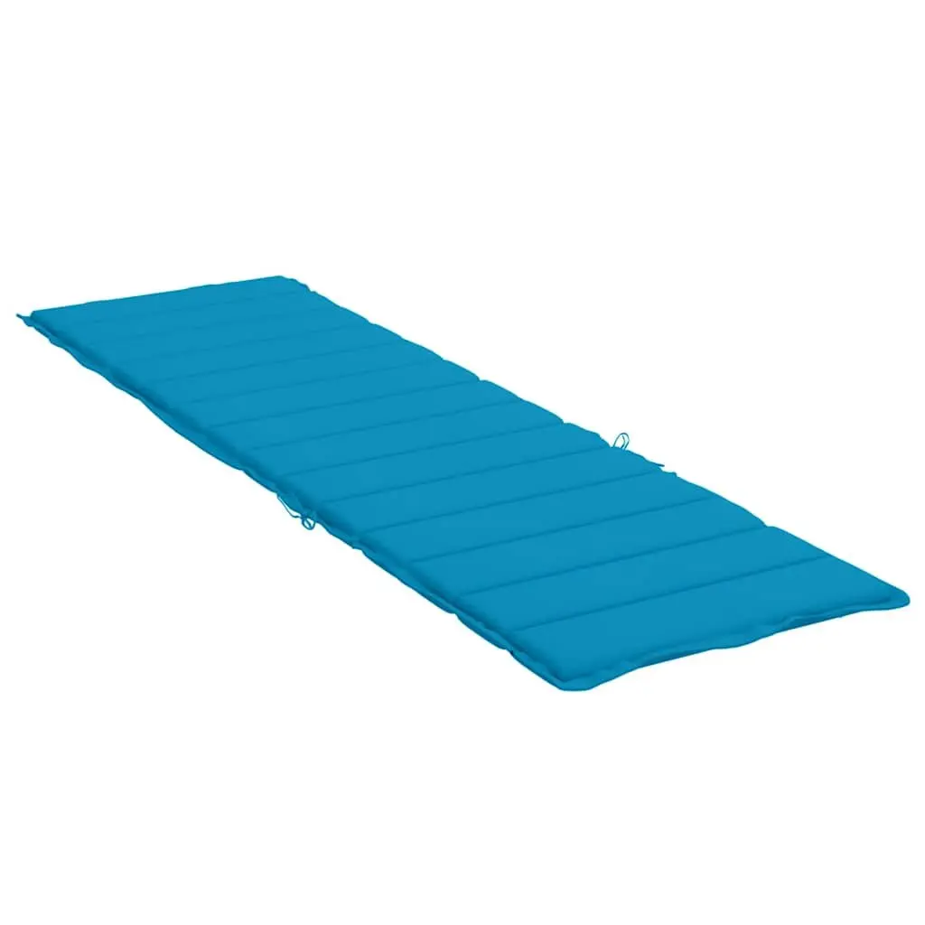 Sun Lounger Cushion Blue Outdoor Garden Patio Chair Pad Seat Cushion 200x60x3cm