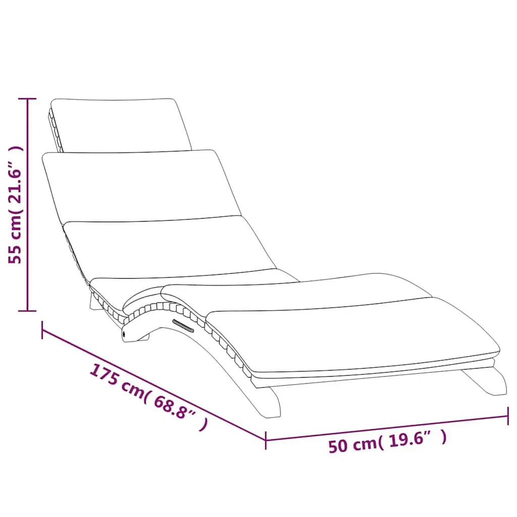Sun Loungers 2 pcs with Cushions Solid Teak Wood Outdoor Garden Patio Folding